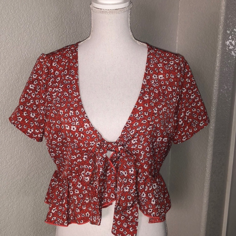 Shein Front Tie Top